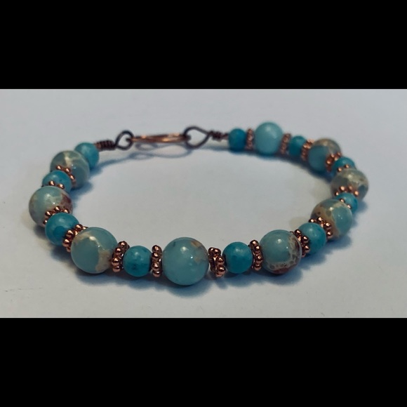 Natural Jasper handmade beaded bracelet new - Picture 2 of 4
